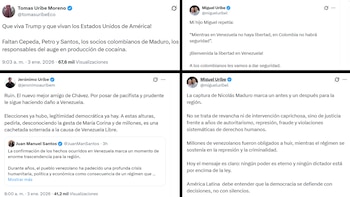 Los hijos del expresidente Álvaro