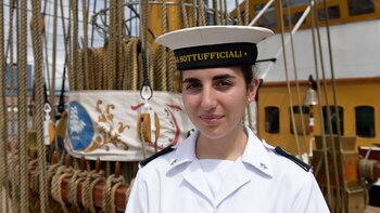 La tripulación del Amerigo Vespucci