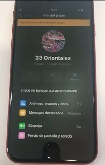 El grupo de WhatsApp "33
