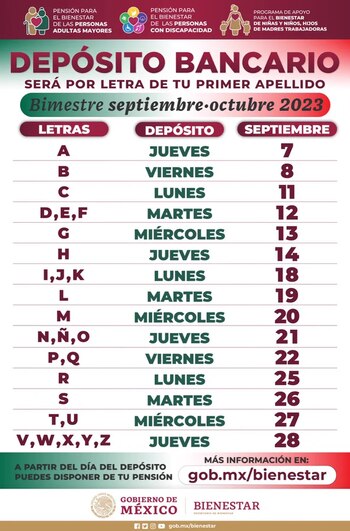 Este es el calendario oficial