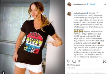 El mensaje que Andrea compartió