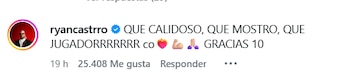 Ryan Castro despidió a James Rodríguez con una frase de su canción para la selección Colombia - crédito captura de pantalla / @ryancastrro/ Instagram