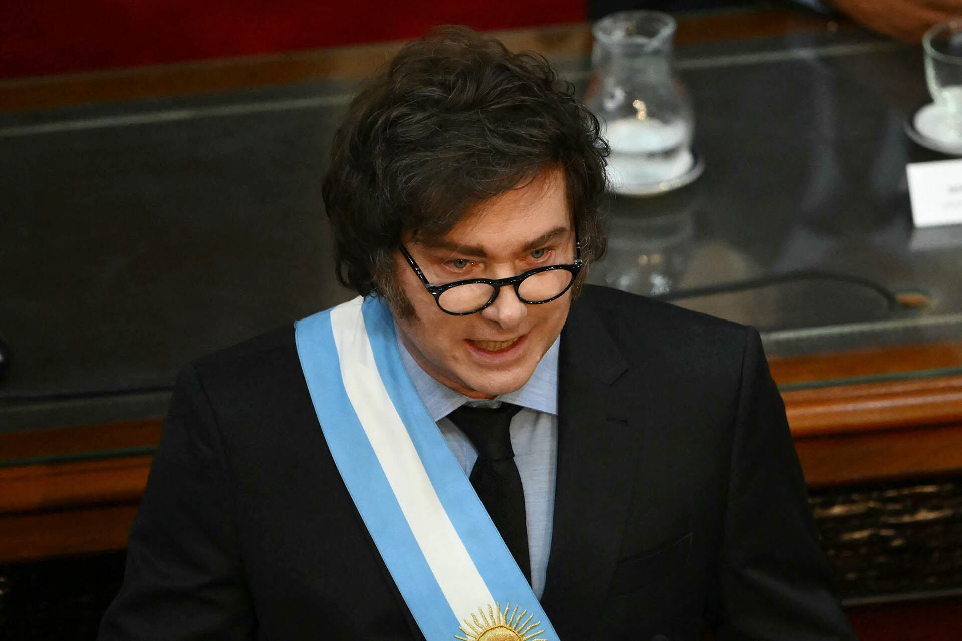 El presidente Milei en la Cámara de Diputados, en la apertura de sesiones