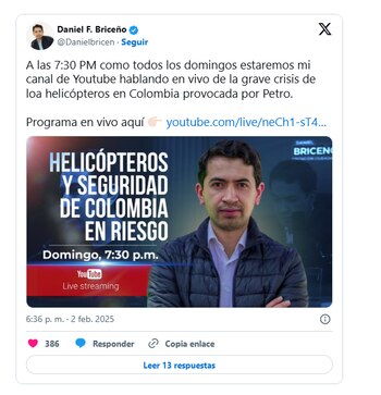 Debido a esta situación, Briceño,