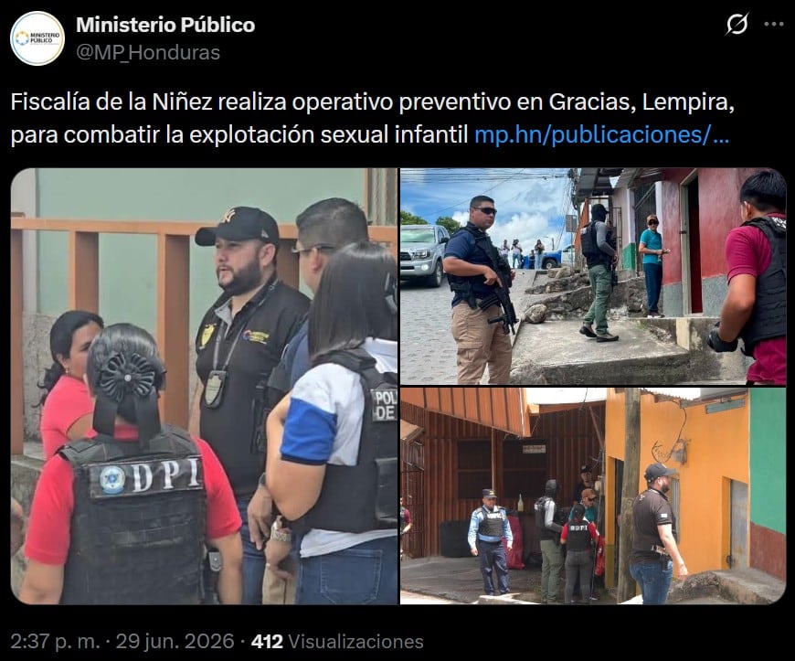 Las autoridades llamaron a denunciar delitos contra menores. (FOTO: X)