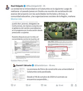 Con esta publicación, Raúl Delgado,