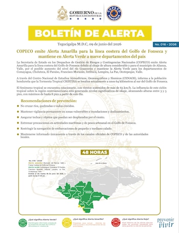 Las autoridades mantienen vigilancia sobre posibles inundaciones en zonas vulnerables del sur del país. (FOTO: X/ Copeco)