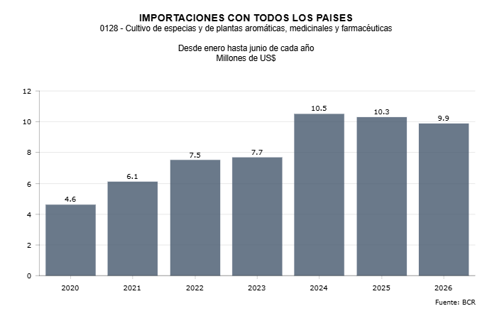 Los datos del Banco Central de Reserva dibujan una curva que viene desde 2020 y cambia el ritmo en el primer semestre. Qué rubros empujan la compra externa y qué señales deja la tendencia (Imagen BCR)