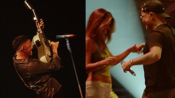 Alejandro Sanz y Stephanie Cayo se lucen juntos y a los besos en concierto del español en Nueva York