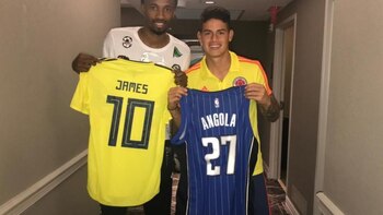 Braian Angola y James Rodríguez