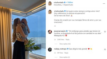 Cristina Hurtado celebra la recuperación