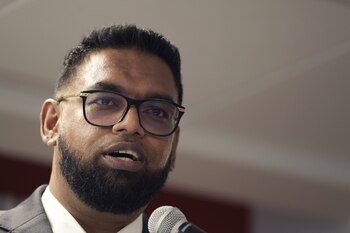 El Presidente de Guyana, Irfaan Ali. Europa Press/Contacto/Lenin Nolly