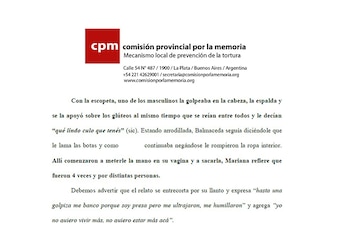 denuncia torturas penal de magdalena