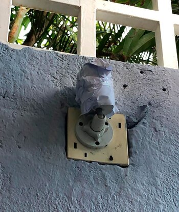 Cámaras tapadas para el operativo