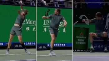 Destrozó su raqueta y se cortó la mano tras golpear un contenedor: el ataque de furia de una figura que dio de qué hablar en el tenis