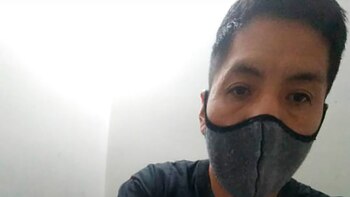 Santos Condorí se autofotografió la