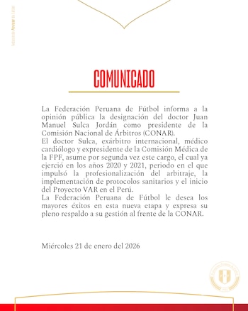 FPF nombró a Juan Manuel