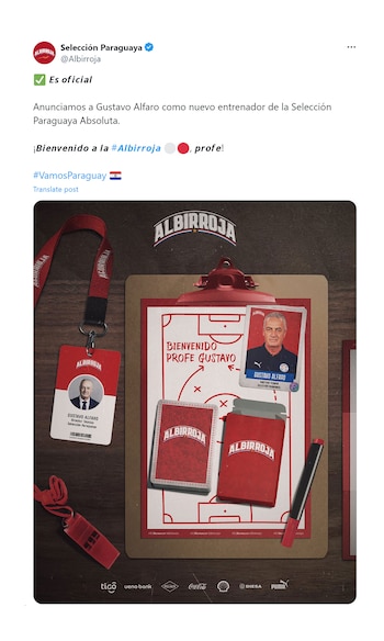 Así presentaron a Gustavo Alfaro