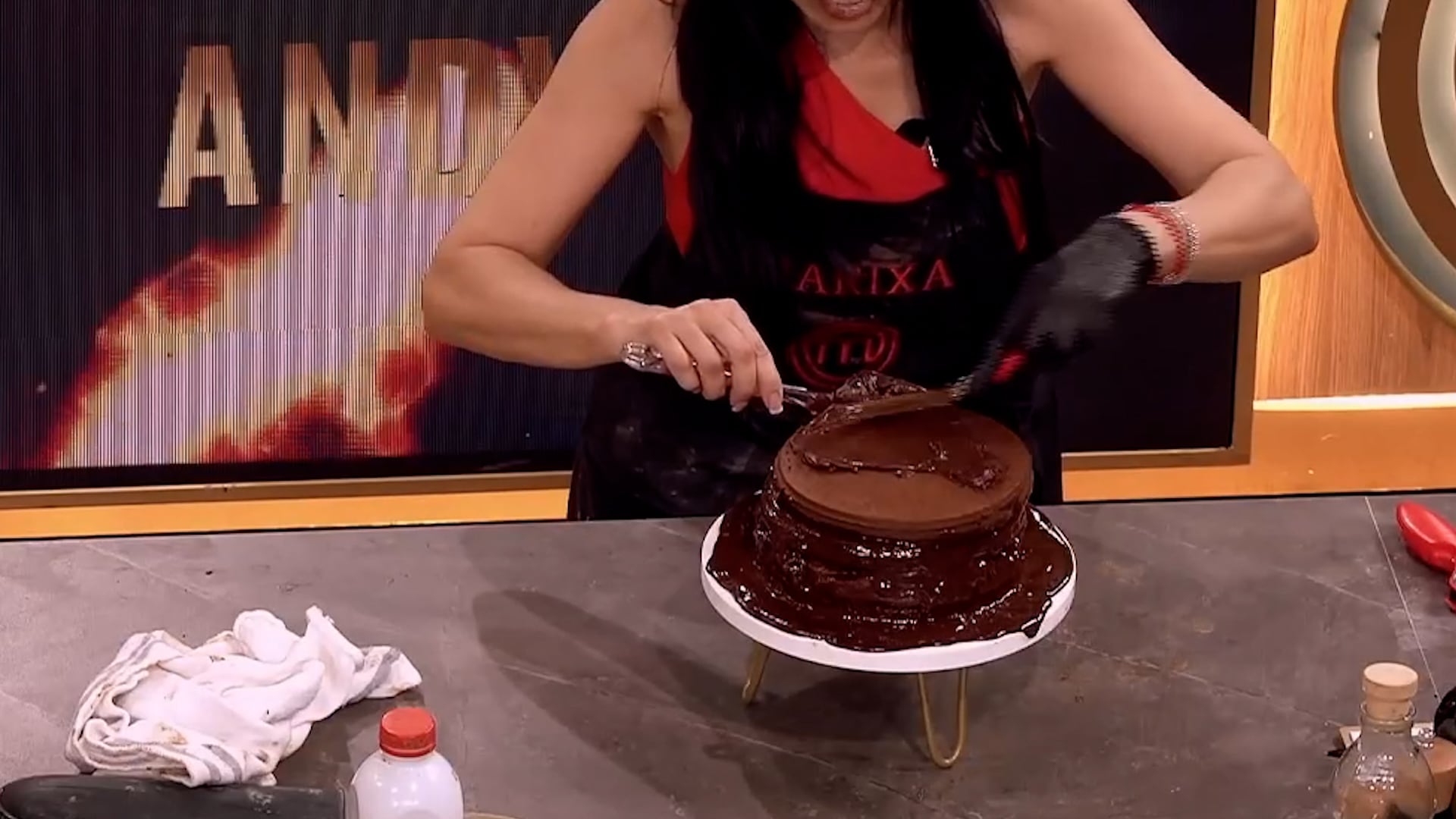 Marixa Balli afrontó el desafío de preparar una torta bajo presión y respondió tajantemente al aliento de Latorre