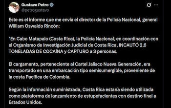 Gustavo Petro - crédito @petrogustavo/X