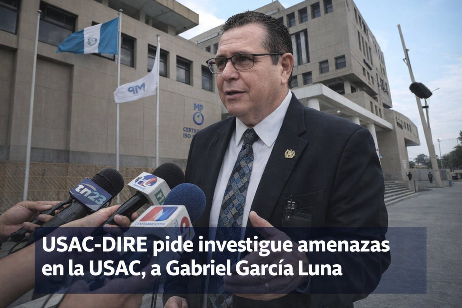 La organización opositora USAC-DIRE presenta una denuncia en el Ministerio Público por presuntas amenazas en la USAC