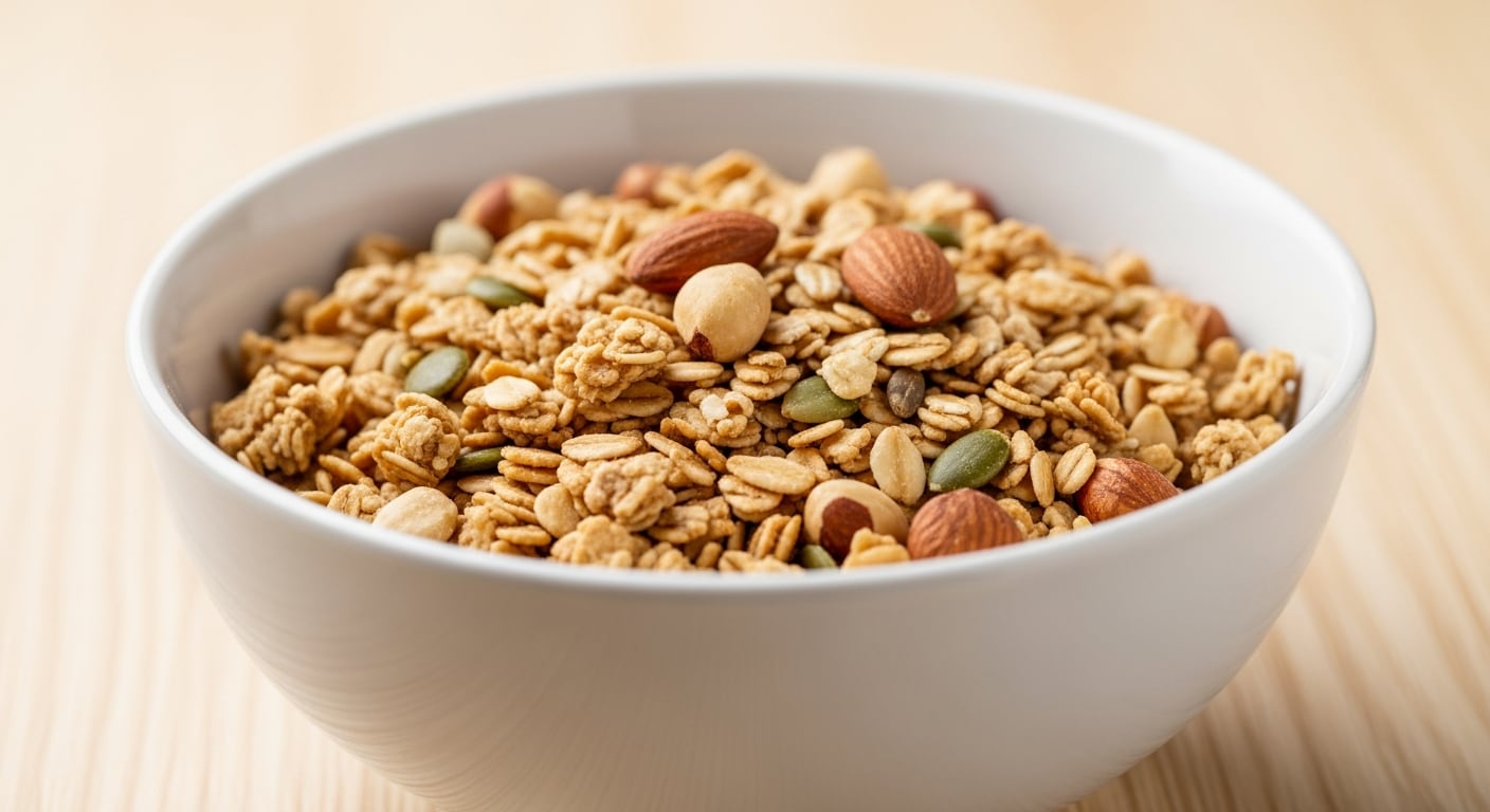 La granola, presentada como alimento saludable, preocupa a los cardiólogos por su contenido oculto de azúcar, grasa y sodio (Imagen Ilustrativa Infobae)