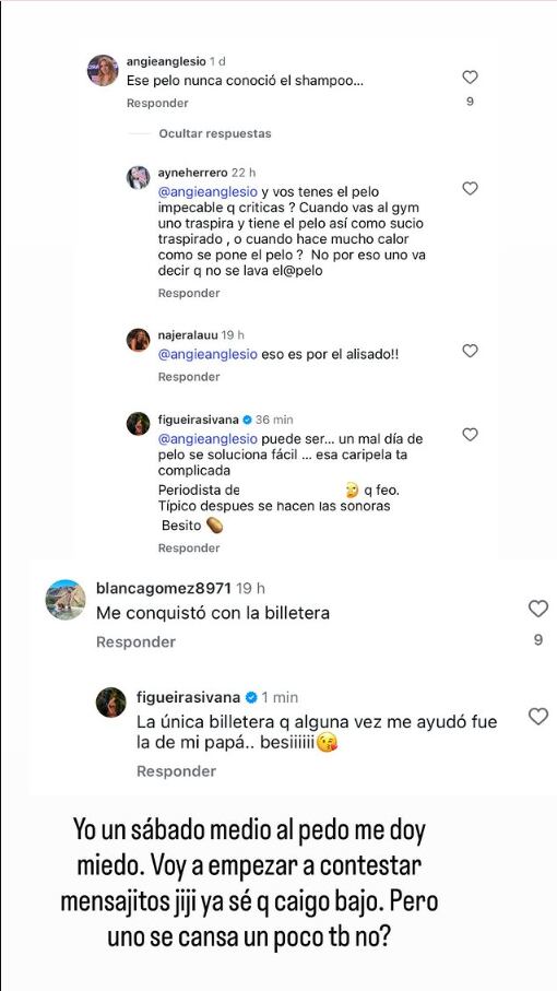 La modelo decidió exponer las críticas que recibe en las redes (Instagram)