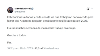 Uno de los mensajes publicados