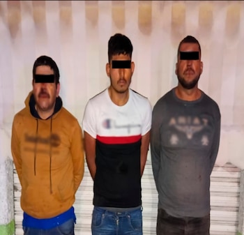 Tres hombres fueron capturados en el sitio Foto: Gabinete de seguridad