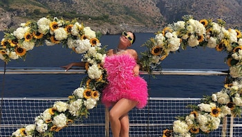 Kylie celebró a bordo de