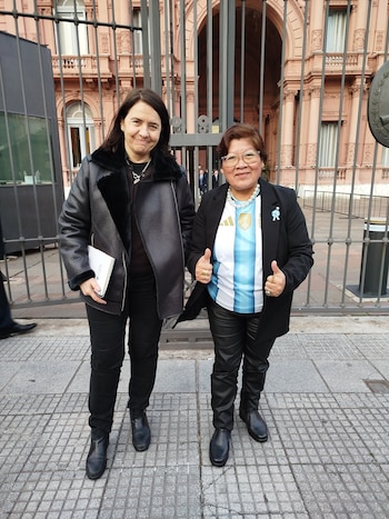 La senadora de La Libertad Avanza Vilma Bedia en Casa Rosada