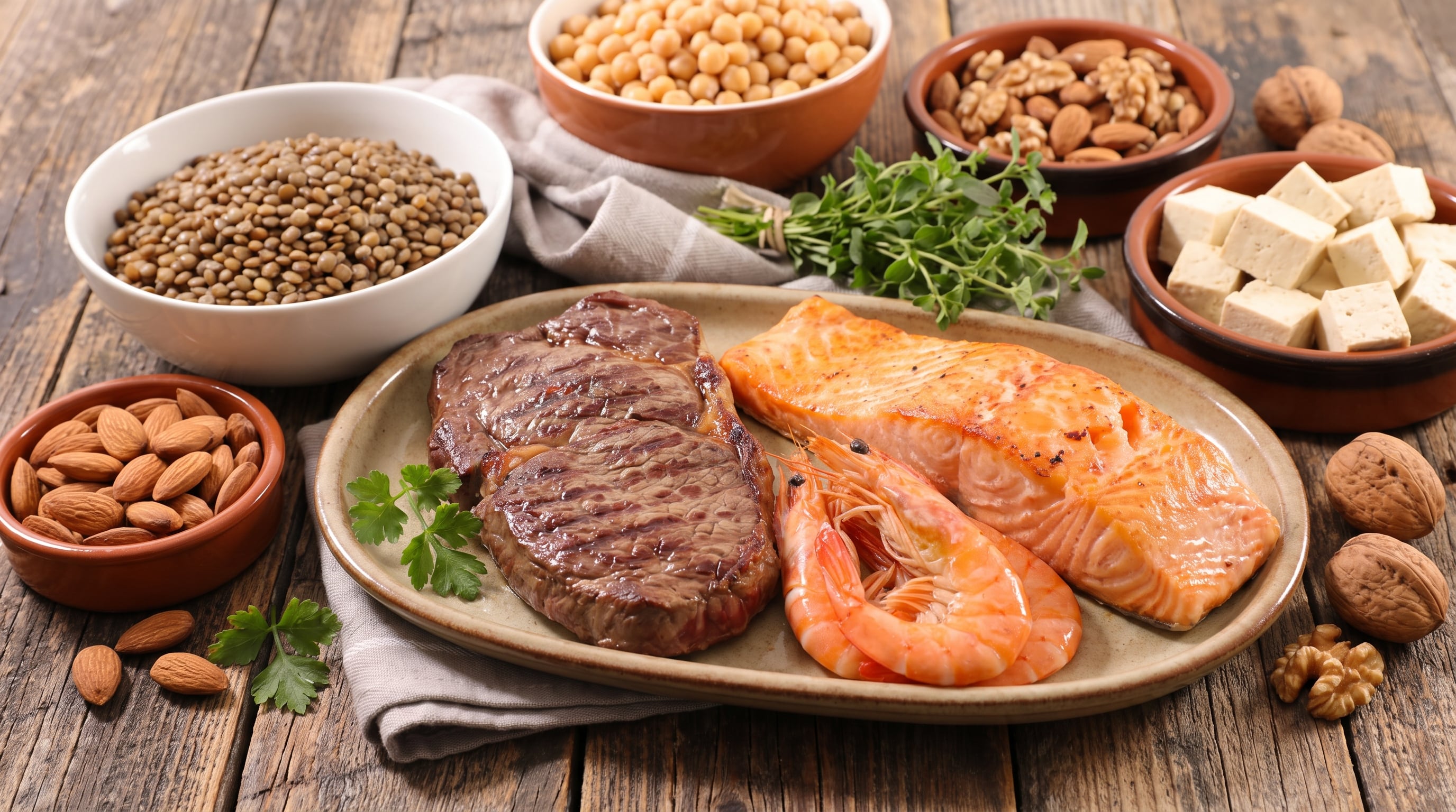 El zinc participa en la producción de células inmunitarias y está presente en carne, mariscos, legumbres, frutos secos y tofu (Imagen Ilustrativa Infobae)