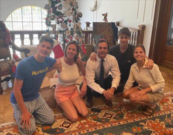 El presidente festejó la Navidad