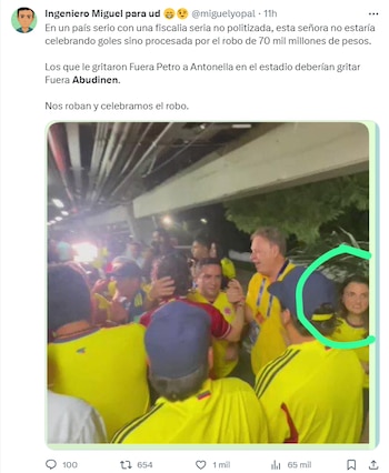 El video registró la presencia