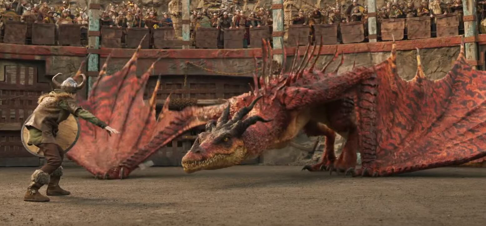 La convivencia entre humanos y dragones se representa de forma más cruda y verosímil (Captura del tráier: YouTube - Universal Pictures)