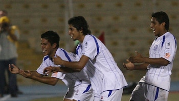 Marcio Valverde luego de anotar para Alianza Atlético ante Fluminense. (Getty Images)