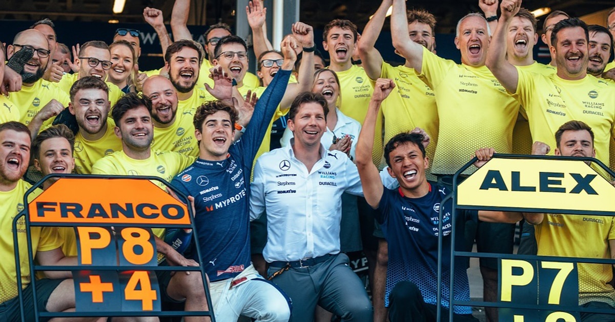 El nuevo guiño del jefe de Williams por un hito de Colapinto en la Fórmula 1: la reacción del argentino