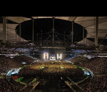 En el estadio de la ciudad de La Plata, Los Piojos reunieron a una multitud que esperó durante 15 años volver a verlos en un escenario (Instagram)