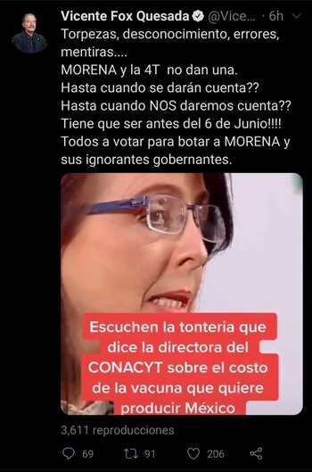 Fox Quesada exhortó a la