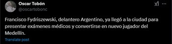 El delantero argentino jugará en
