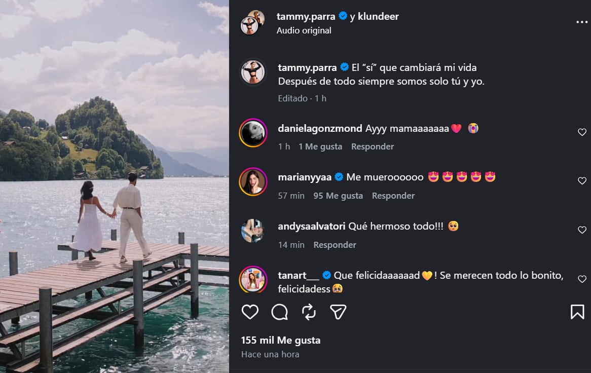 La influencer lo hizo a través de una serie de publicaciones en redes sociales (IG: tammy.parra)
