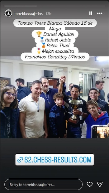 El empresario Peter Thiel luego del torneo de ajedrez