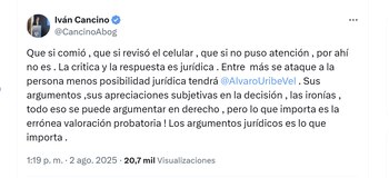 El abogado penalista Iván Cancino