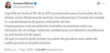 - crédito @GustavoBolivar/X