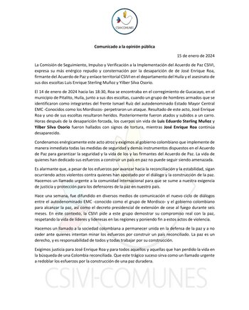 La Comisión de Seguimiento, Impulso