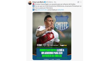 Christian Cueva llegó a un