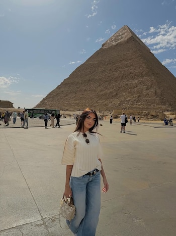 La joven se fotografío entre