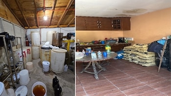 Parte de lo hallado durante