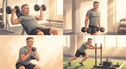 Cuáles son los 10 ejercicios que deberían priorizar los hombres después de los 40 años para ganar músculo