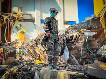 La tragedia movilizó a soldados en lugares como Valle del Cauca, Chocó y Quindío - crédito Suministrado a Infobae Colombia